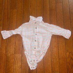 Carter's Pink Plaid Baby Onesie